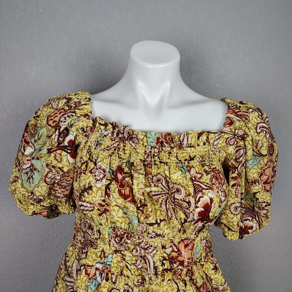 Ulla Johnson Arlo Floral Print Cotton Poplin Playsuit Romper Calla Lily Size 8 - Picture 9 of 14